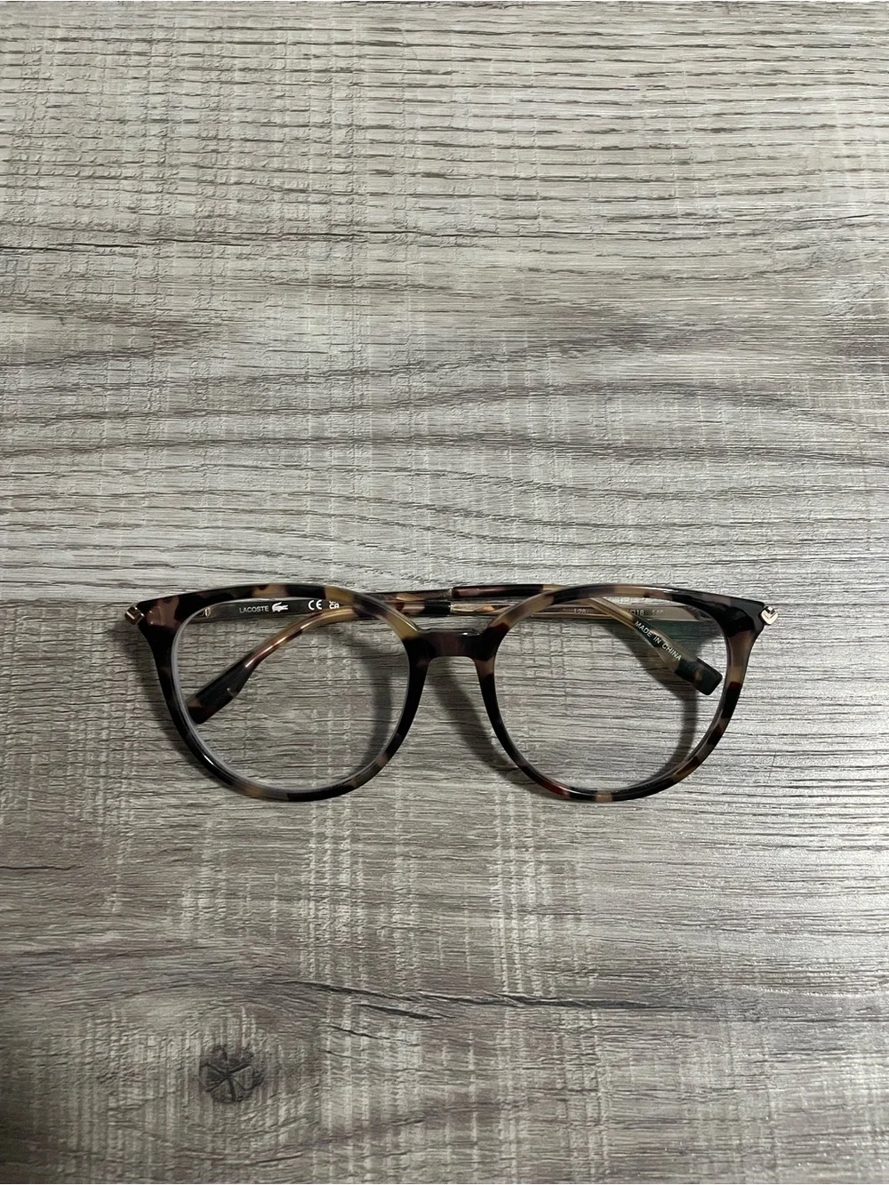 Lacoste Women's Tortoiseshell Round Optical Glasses